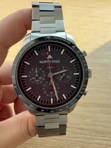 NORTH EDGE | Đồng Hồ Nam NORTH EDGE 2025 LongWings Máy Quartz Năng Lượng Mặt Trời Chống Nước 50M Kim Dạ Quang Chức Năng Bấm Giờ Kiểu Phi Công Thép Không Gỉ 316