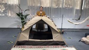 2-3-4 Person Camping Tent Waterproof Family Tent for Camping Instant Easy Up Double Layer Anti-UV 2 Windows 2 Doors-Instant Family Tents for Camping Hiking & Traveling