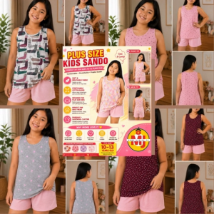 Plus Size Kids Sando 2XL for Girls | Teens Size Sleeveless | Premium Korean Cotton | Fits 10-13 Years Old