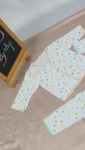 SNI! Kaos Kancing Bayi Longsleeve / Baju Kancing Bayi Lengan Panjang / Atasan Piyama Bayi Full Cotton