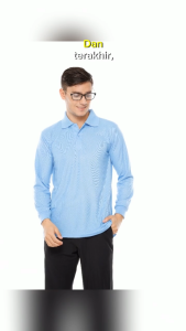 Kaos Polo Shirt Lengan Panjang Esperanza - TPJ Biru Muda