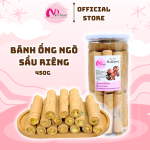 450GR [lon pet] BÁNH ỐNG NGÒ NHÂN KEM SẦU RIÊNG | MULTIFOOD