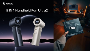 JISULIFE Ultra Series 9000mAH Portable Fan 1 - 100 Speed Control Smart LED Fast Charging 17ms/s Wind Speed