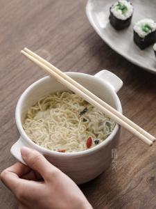 Ceramic Double Ear Bowl Tea Set Hot Pot Soup Bowl Washing Bowl Multi Use Bowl Constant Temperature Stove Traditional Japanese Style