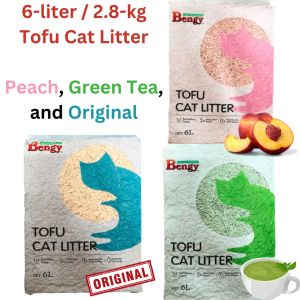 Bengy Tofu Cat Litter Sand 6 liter /2.8kg | Biodegradable Flushable Pasir Kucing