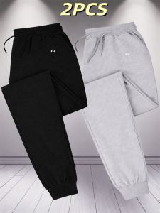 2-Pack Mens Breathable Lightweight Joggers Soft Comfortable Loose Fit Fashion Sports Pants For Outdoor Jogging
