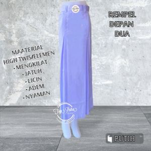 Rok Sekolah Putih Panjang Rempel Dua Seragam SMP/SMA Kain High Twis