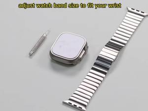 Titanium Color Band For Apple Watch 46mm Ultra 2 49mm Metal Link Bracelet IWatch 45mm 42mm 44mm 38 40 41mm Stainless Steel Strap