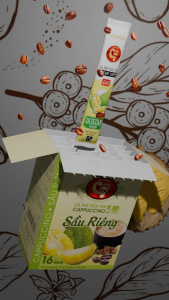 Combo 2 hộp ( 32 gói x 17g ) - Cà phê Hoà Tan Vị Sầu Riêng