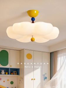 DGY | Dopamine Colorful Creamy Style Floral Kids Bedroom Light Ceiling Lamp