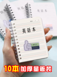 Portable Mini A7 English Notebook Pocket Size Spiral Bound Soft Cover Durable Paper Student Friendly Universal Notebook