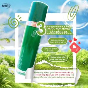 [CHÍNH HÃNG] Nước Hoa Hồng Cao Cấp Dưỡng Da RIORI HANA Xanh Lá - BALANCING TONER 120G