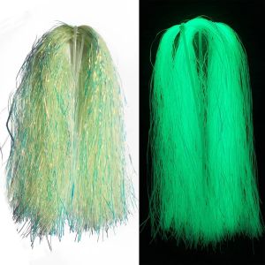Holographic Luminous Mylar Flash Tinsel Synthetic Glowing Fly Tying Material for Fishing Assist Hook Jigs Lure Streamer Flies