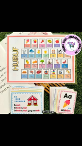 Flash Card BM : Kad Abjad & Bacaan (A-Z + Vocab) | Kad Imbas | Preschool Learning Bahasa Melayu