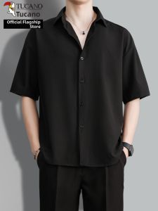 TUCANO | Breathable Wrinkle-Resistant Ice Silk Easy-to-Match Mens Short Sleeve Shirt
