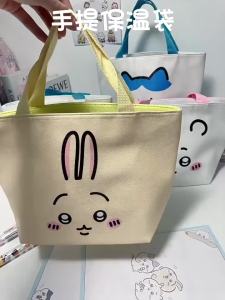 Chiikawa | For Chiikawa Hachiware Usagi Double-sided Pattern Insulated Lunch Bag Portable Bento Thermal Food Storage Handbag Students Gifts