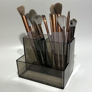Transparent Acrylic Cosmetic Brush Storage Tube Desktop Makeup Organizer Eyeliner Lipstick Holder Brush Holder Bedroom Essential
