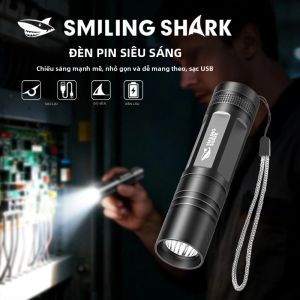 SMILING SHARK | SMILING SHARK Đèn Pin LED Mini Có Thể Sạc Lại 3 Chế Độ Đèn Pin Nhỏ Chống Nước Cỡ Bỏ Túi Di Động SD5004