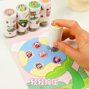 Cute Cartoon Magic Sticker Stamper 200pcs - Stamp Stickers Chop Activity For Kids Seal Sticker Stamp Chop Gift For Kids