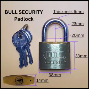 Ready stock. BULL SECURITY Pad Lock with 3 Keys. Suitable to use on many type of cupboards and Doors