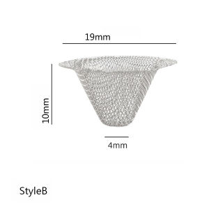 Stainless Steel Conical Mesh Pipe Screen Filters OD 16mm 19mm Thickened Metal Bowl Combustion Net for Dry Herb Smoking