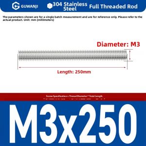 GUWANJI | Stainless Steel Through-Threaded Rod