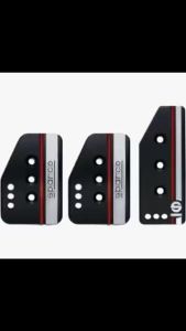 Sparco Manual Car Metal Pedal Pads Non-Slip Plain Strip Black Red Use for Racing and Car Accessories