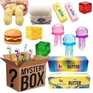 Bandai | Hot Blind Box Mystery Kawaii Cat Paw Mochi Squishy Simulated Food Fidget Toy Cute Squeeze Foot Toy Antistress Stress-Relief