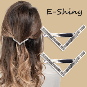 Rhinestone V Shaped Hairpin Korean Fashion Crystal Bangs Barrette Women Crystal Hair Clip Accessories for Wedding Party