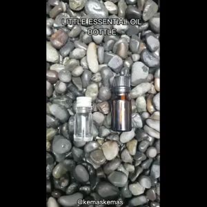 5ml Botol Kaca Bening Clear + Tutup Alumunium