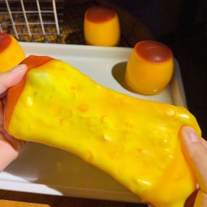 Potdemiel | Handmade Crispy Pudding Shape Crackle Squeeze Toy Crunchy Filler Inside Squishy Ball Anti-anxiety Stress Relief Fidget Toy Adult