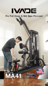 MA-41 – เครื่อง PRO Pull Down & Mid Row Pin-Load Pin-Load 80KG - เครื่องออกกำลังกาย แบรนด์ IVADE