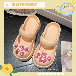 สินค้ามาใหม่ต้องมี: รองเท้าแตะลำลองสวม ดีไซน์เป็นหัวโตสูงสุด พื้นนิ่มสวมใส่สบาย แมตซ์สวมทุกลุตเข้าได้