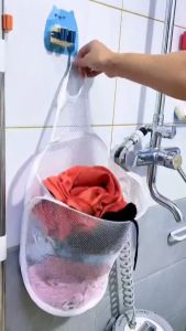 Self-Adhesive Folding Net Basket: A No-Punching Storage Solution