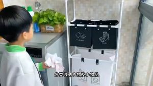 ตะกร้าอเนกประสงค์ ตะกร้าใส่เสื้อผ้า ตะกร้าแบ่งชนิดเสื้อผ้า ชั้นเก็บของ ในห้องน้ำ พักเก็บได้ง่าย วัสดุแข็งแรง ไม่กินพื้นที่ มินิมอล