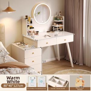 Marriage Modern Compact Vanity Table with Extendable Design