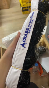 เน็ต ตาข่ายตะกร้อ ไนลอน กีฬาเซปักตะกร้อ ขอบผ้า ยาว 6.10 เมตร ราคาต่อ 1 ผืน กีฬาเซปักตะกร้อ สีดำ กีฬา นักเรียน ศึกษา YC