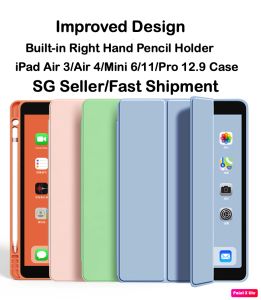Neptune iPad Case Cover iPad Air 5/Air 4/Mini 6/iPad Air 3/Pro 11/Pro 12.9 Case Magnetic Smart Flip Casing Cover With Pen Holder