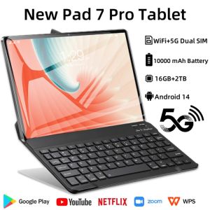 (รับประกัน 3 ปี + ซีโอดี)2026 Android แท็บเล็ตพีซี Android 14 10 นิ้ว 5G WiFi6 1TB 10000mAh จอแสดงผล HD IPS กล้องคู่ บลูทู ธ FM ประเภท C