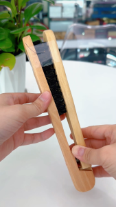 Hair Straightening Brush Hair Straightener Tool Comb V- shaped Hair Comb Hair Straightener - Wooden