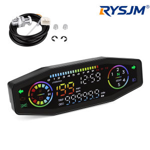 RYSJM | A New Universal Moto RPM Tachometer Dashboard Oil Level Waterproof Speed Gauge Tacho Digital Meters Sensor Set For Russian KR200