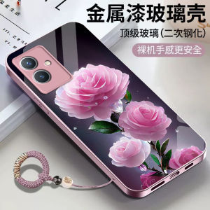 Oppo A2m Glass Metal Phone Case Full Cover Anti-Fall for Men And Women Simple Design Protective Shell Eco-Friendly Material