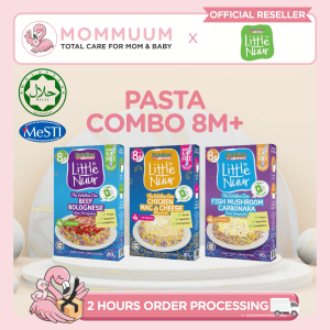 Little Nuur Pasta Combo 8M+ Baby Food Ready to Eat Eatalian Express Makanan Bayi