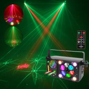 ไฟปาร์ตี้ดีเจ 7-in-1 แบบลำแสง - รีโมท/DMX ซุปเปอร์สโตรบ ควบคุมด้วยเสียงสำหรับคาราโอเกะ ไนต์คลับ คริสต์มาส วันวาเลนไทน์