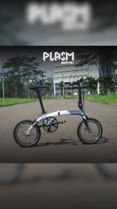 [PROMO TURUN HARGA] Sepeda Lipat UNITED PLASM MATIC 16 Inch Alloy Internal Gear 2 Speed Automatic Garansi Resmi 5 Tahun