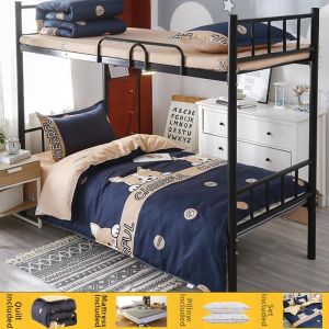 Student Dormitory Cotton Flannel Bedding Set