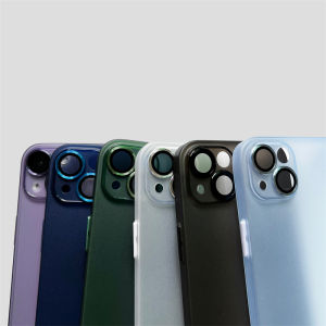 Anti-Fingerprint Thin Silicone Case for iPhone 12 13 14 with Lens Film Dark Night Purple Matte White Soft Shell Protection Cover