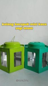 Kaleng Kerupuk Mini Segienam Ukuran 7 x 10 cm