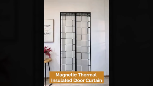 80*210cm/90*210cm Magnetic Soft Screen Door Air Conditioner Door Curtain Anti Mosquito Fly Mesh Curtain Net Windproof and Warm Automatic Closing  For Bedrooms Kitchens
