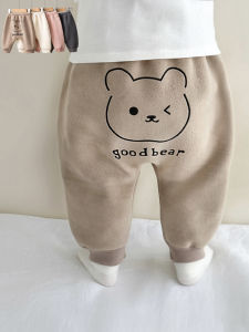 Quần Dài Ấm Áp Mùa Đông Cho Bé Trai Và Bé Gái Quần Dài Thể Thao Rộng Rãi Có Lót Lông Cừu Hai Mặt Harem Quần Dài Thoải Mái Cho Trẻ Sơ Sinh